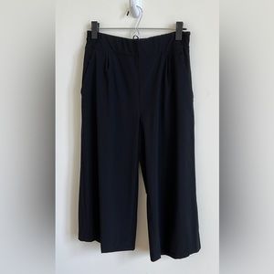 Athleta Black Brooklyn Wide Leg Cropped Pants